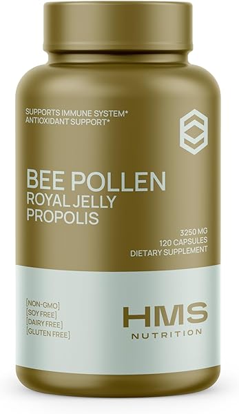 Premium Bee Pollen Daily Dietary Supplement - Includes Propolis & Royal Jelly - 3250mg Non-GMO, 120 Vegetarian Capsules - 30 Day Supply in Pakistan in Pakistan