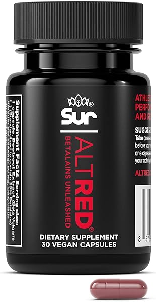 AltRed Sur Beet Root Capsules for Muscle Recovery and Sports Nutrition - 25% Betalain Extract Pre Workout & Nitric Oxide Supplement for Endurance Athletes - NSF Certified for Sport in Pakistan in Pakistan