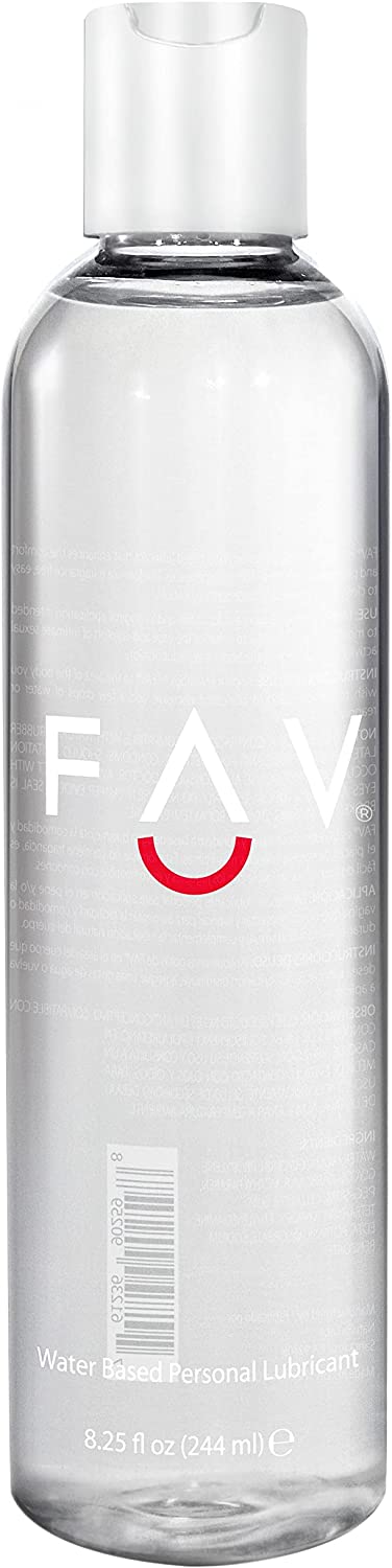 FAV Water Based Luxury Personal Lubricant, Natural Feeling Lube for Women Men and Couples, Toy Friendly, Condom Safe, 33.5 Fl Oz