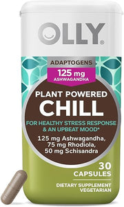 OLLY Chill Adaptogen, Ashwagandha, Mood Support Supplement with Rhodiola Root, Vegetarian Capsules - 30ct in Pakistan
