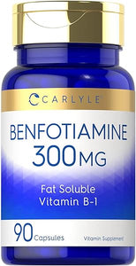 Carlyle Benfotiamine 300mg | 90 Capsules | Fat Soluble Vitamin B-1 | Non-GMO, Gluten Free in Pakistan