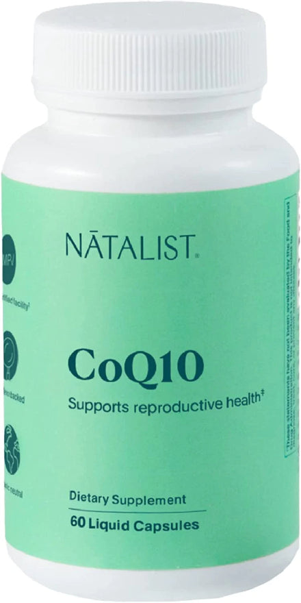 NATALIST CoQ10 Ubiquinone 120 mg Daily Fertility Vitamin Powerful Antioxidant Defense & Cellular Energy Support Supplement - High Absorption for Women & Men Vegan, Non-GMO - 60 Liquid Capsules