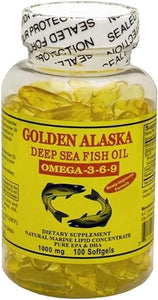 Golden Alaska Deep Sea Omega-3-6-9 Fish Oil 1000mg 100 Softgels in Pakistan