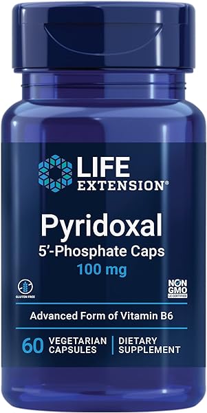 Life Extension Pyridoxal 5'-Phosphate Caps—Vitamin B6, 100 mg, Bioactive B6 for cardiovascular, kidney & nerve health—Gluten-Free, Non-GMO, Vegetarian—60 Vegetarian Capsules in Pakistan in Pakistan