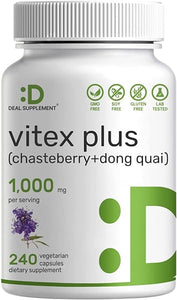 Vitex Supplement for Women – Vitex Chasteberry Supplement 1000mg Per Serving Plus Dong Quai Root, 240 Veggie Capsules – Supports Hormone Balance for Women, Fertility, PMS Symptoms & Menopause in Pakistan