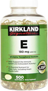 Kirkland Signature Vitamin E antioxidant support immune and heart health supplement