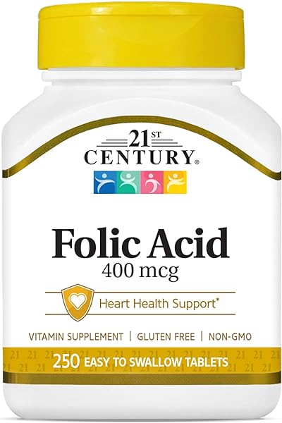 21st Century Folic Acid 400 mcg Tablets, 250 Count in Pakistan