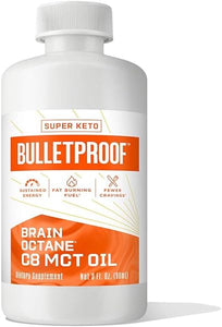 Bulletproof Brain Octane C8 MCT Oil Travel Size, 3 Ounces, Keto Supplement for Sustained Energy and Fewer Cravings in Pakistan