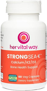 Strong Sea-K Calcium Supplement - Whole Food Calcium with K2 and D3 - Comprehensive Bone Health Supplement with Trace Minerals - 60 Capsules in Pakistan
