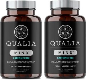 Qualia Mind Caffeine Free 105 ct 2-Pack | The Most Advanced Nootropic | Top Brain Supplement for Memory & Concentration with 25+ Brain Boosters Ginkgo biloba, Alpha GPC, DHA & More in Pakistan