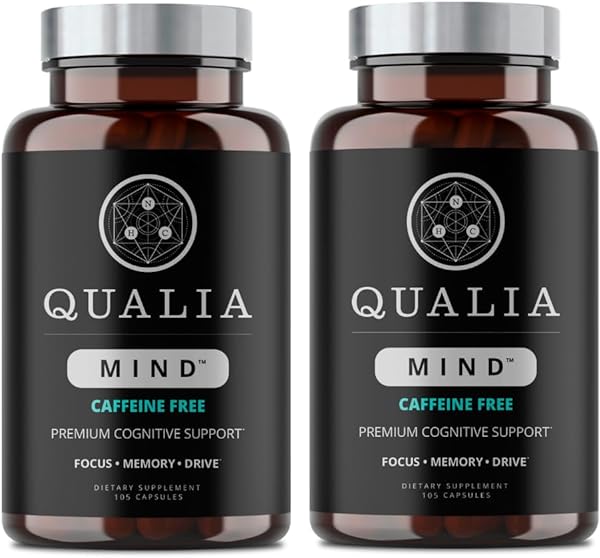 Qualia Mind Caffeine Free 105 ct 2-Pack | The Most Advanced Nootropic | Top Brain Supplement for Memory & Concentration with 25+ Brain Boosters Ginkgo biloba, Alpha GPC, DHA & More in Pakistan in Pakistan