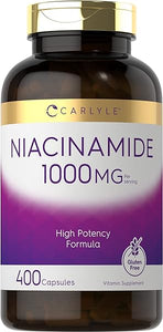 Carlyle Niacinamide 1000 mg | 400 Capsules | High Potency Formula | Non-GMO, Gluten Free Supplement in Pakistan