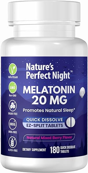 Melatonin 20mg | 180 Quick Dissolve Tablets | in Pakistan