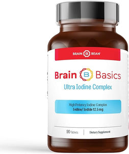 Brain Basics Ultra Iodine Complex Supplement for Thyroid Support, Iodine and Potassium Iodide in One, Iodine Supplement for Thyroid and Brain Health, 12.5 mg Iodine and Potassium Iodide - 90 Tablets in Pakistan