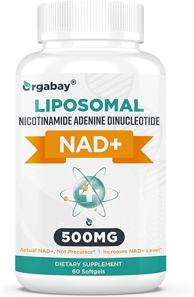 Orgabay Liposomal NAD+ Supplement 500 mg, High Absorption, Boost NAD+ with TMG 250 mg, Actual NAD Plus More Efficient Than Nicotinamide Riboside, Support Cellular Energy, Healthy Aging | 60 Softgels in Pakistan