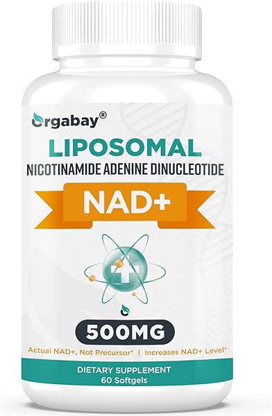 Orgabay Liposomal NAD+ Supplement 500 mg, High Absorption, Boost NAD+ with TMG 250 mg, Actual NAD Plus More Efficient Than Nicotinamide Riboside, Support Cellular Energy, Healthy Aging | 60 Softgels in Pakistan in Pakistan