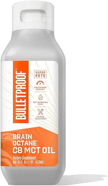 Bulletproof Brain Octane C8 MCT Oil, 16 Ounces, Keto Supplement for Sustained Energy and Fewer Cravings in Pakistan in Pakistan