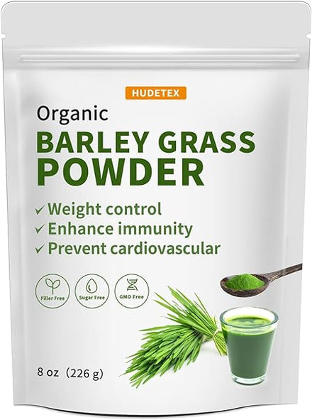 Barley Grass Juice Powder - 100% Pure & Organic wheatgrass powder, Supports Cardiovascular, Liver and Digestive Function, Rich in Vitamins, Minerals and Fiber, Vegan, No Maltodextrin & Sugar，8 oz. in Pakistan