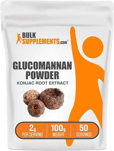 BULKSUPPLEMENTS.COM Glucomannan Powder - Konjac Root Extract Powder, Fiber Supplement Powder, Konjac Powder - Soluble Fiber Supplements, Gluten Free, 2g per Serving, 100g (3.5 oz) in Pakistan