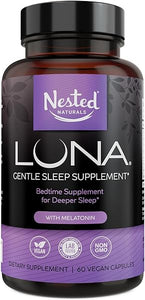 Luna | #1 Sleep Aid on Amazon | Naturally Sourced Ingredients | 60 Non-Habit Forming Vegan Capsules | Herbal Supplement with Melatonin, Valerian Root, Chamomile | Sleeping Pills for Adults in Pakistan