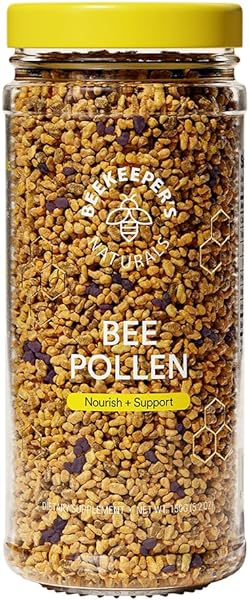Beekeeper's Naturals - 100% Raw Bee Pollen Granules, Natural Preserved Enzymes, Source of Vitamin B, Minerals, Amino Acids & Protein - Paleo & Keto Friendly, Gluten Free (5.2 oz) in Pakistan