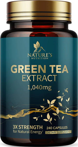 Green Tea Extract 98% Standardized EGCG - Premium 3X Strength for Natural Energy - Heart Health Support with Antioxidant Polyphenols, Non-GMO, Gentle Caffeine Supplement - 120 Veggie Capsules in Pakistan