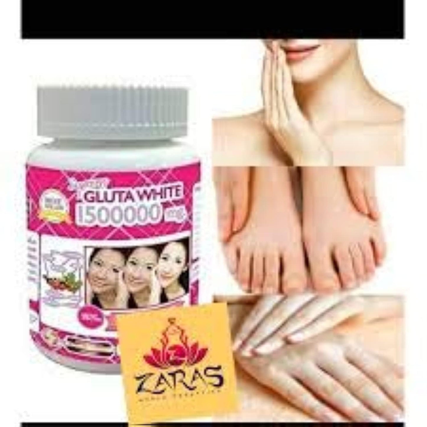 Supreme GLUTA WHITE 1500000 Mg. Whitening & Anti Aging Reduce freckles Whitening Skin Fast action Capsule,Softgel,30Tablets.