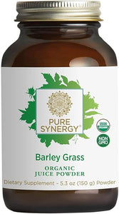 PURE SYNERGY Barley Grass Juice | 5.3 oz Powder | USDA Organic | Non-GMO | Vegan | Made and Sourced in The USA | Cold-Juiced and Low-Temperature Dried (Pack of 1) in Pakistan