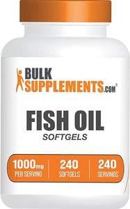 BULKSUPPLEMENTS.COM Fish Oil 1000mg Softgels - Fish Oil Supplement - Fish Oil Omega 3 Supplement - Fish Oil Pills - 1 Fish Oil Softgels per Serving (1000mg) - 240-Day Supply (240 Softgels) in Pakistan