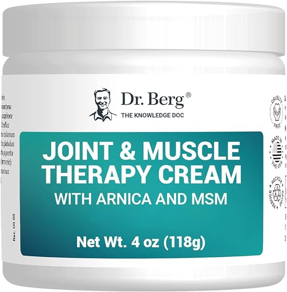 Dr. Berg's Joint & Muscle Cream - Workout Recovery, Full-Body Relaxation, Skin Nourishment - Sore Muscle Cream with Arnica and MSM - 4 oz. in Pakistan