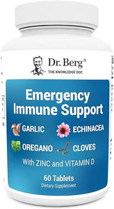 Dr. Berg Emergency Immune Support w/Echinacea - Potent Blend of Herbal Extracts (Warning: Strong Herbal Smells) - Immune Support Supplement Includes 2,000 IUs of Vitamin D & 10mg of Zinc - 60 Tablets in Pakistan