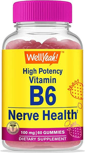 High Potency Vitamin B6 Gummies - Promotes Nerve Health, Cognitive Function, Mood Regulation, Immune Support, and Cardiovascular Health - Vegan, Non-GMO, Gluten-Free - 60 Count in Pakistan