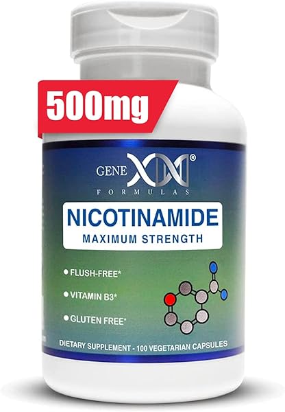 Genex Formulas - Nicotinamide 500mg Vitamin B3 Flush Free Niacin Capsules for Healthy Skin - Niacinamide Supplement Pills Help Produce Keratin & Support Skin Cell Health & Energy - (100 Capsules) in Pakistan in Pakistan