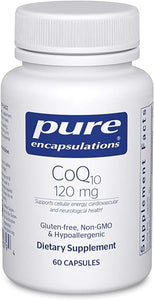 Pure Encapsulations CoQ10 120 mg - Coenzyme Q10 Supplement for Heart Health, Energy, Antioxidants, Brain & Memory Health - Cellular Health, Cognition & Cardiovascular Support* - 60 Capsules in Pakistan