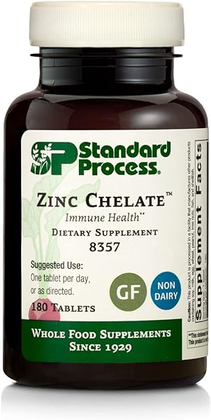 Standard Process Zinc Chelate - Whole Food Digestion and Digestive Health, and Skin Health with Beet Root and Zinc - 180 Tablets in Pakistan