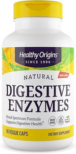 Healthy Origins Digestive Enzymes (NEC) Broad Spectrum - with Protease, Amylase & Lipase - Gluten-Free Digestion and Gut Health Supplement - 90 Veggie Capsules in Pakistan