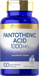 Carlyle Pantothenic Acid | 1000mg | 100 Capsules | Essential B5 Vitamin | Non-GMO, Gluten Free Supplement in Pakistan