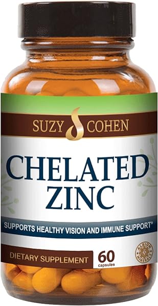 Suzy Cohen Chelated Zinc Supplements - 60 Cap in Pakistan