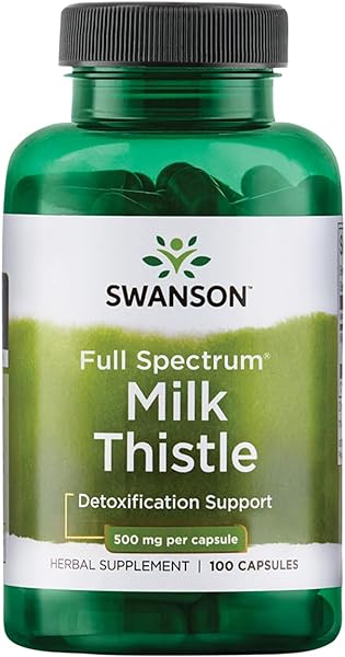Swanson Milk Thistle-Herbal Liver Support Supplement-Natural Formula Helping to Maintain Overall Health & Wellbeing-(100 Capsules, 500mg Each) in Pakistan