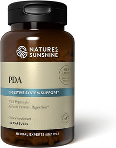 Nature's Sunshine PDA Combination, 180 Capsules | Hydrochloric Acid and Pepsin Supplement That Helps Break Down Proteins in the Digestive Tract in Pakistan