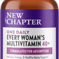 New Chapter Women's Multivitamin + Immune Support, One Daily 40+, Fermented with Probiotics + D3 + B Vitamins + Organic Non-GMO Ingredients, 72 Count
