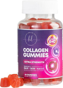 Collagen Gummies - Collagen Peptides Gummies with Biotin Supplement - Healthy Hair, Skin & Nails Support, Gummy Vitamins Hydrolyzed Collagen Vitamin for Women & Men Supplements, Non-GMO - 60 Count in Pakistan
