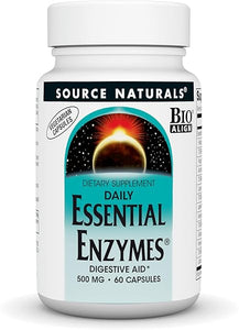 Source Naturals Essential Enzymes 500mg Bio-Aligned Multiple Enzyme Supplement Herbal Defense for Digestion, Gas, Constipation & Bloating Relief - Supports Immune System - 60 Vegetarian Capsules in Pakistan