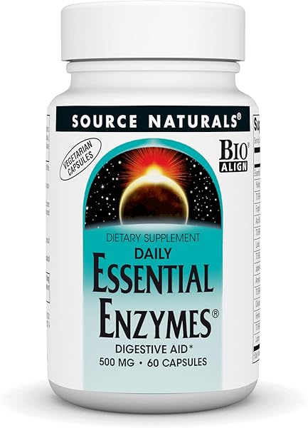 Source Naturals Essential Enzymes 500mg Bio-Aligned Multiple Enzyme Supplement Herbal Defense for Digestion, Gas, Constipation & Bloating Relief - Supports Immune System - 60 Vegetarian Capsules in Pakistan in Pakistan