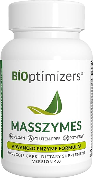 BiOptimizers - MassZymes 3.0 with AstraZyme - Digestive Enzyme Supplement for Better Absorption - Relief from Bloating, Constipation, and Gas - Contains Lipase, Amylase, and Bromelain, 30 Capsules in Pakistan