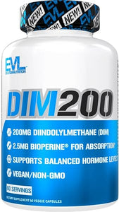 EVL Diindolylmethane DIM Supplement for Men - Advanced Dim 200mg with Dim Plus Bioperine for Enhanced Absorption - Vegan Non-GMO Hormone Balance Supplement for Enhanced Energy Mood and Performance in Pakistan