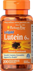 Puritan's Pride Lutein 6 Mg with Zeaxanthin Supports Eye Health, Softgel, 200 Count in Pakistan