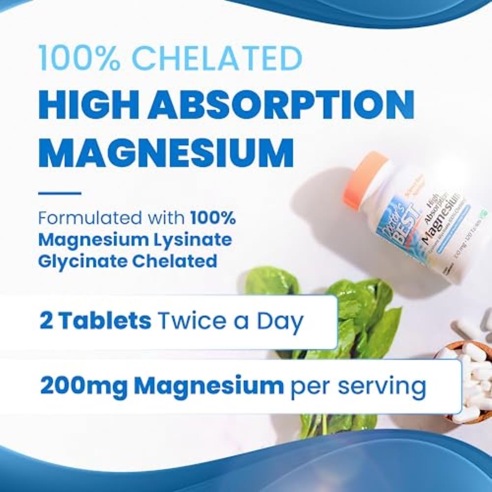 Doctor's Best High Absorption Magnesium Glycinate Lysinate, 100% Chelated, Non-GMO, Vegan, Gluten & Soy Free, 100 mg, 240 Count