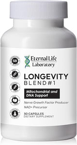 Longevity Blend#1 Mitochondrial and DNA Support - Nicotinamide Riboside, PQQ, Shilajit Supplement - Anti-Aging, Skin & Cellular Vitality, Clarity & Brain Health Blend - 30 Veggie Capsules in Pakistan