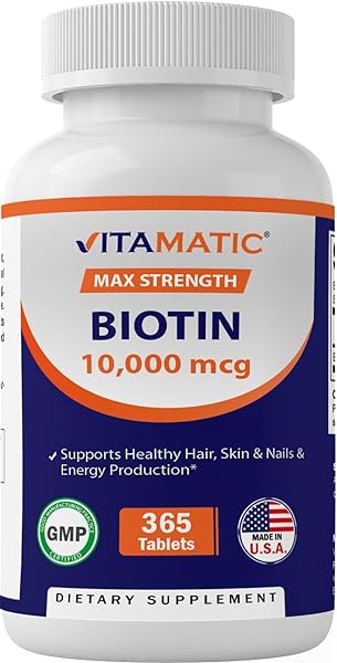 Vitamatic Biotin 10,000 mcg (10 mg) for Stron in Pakistan